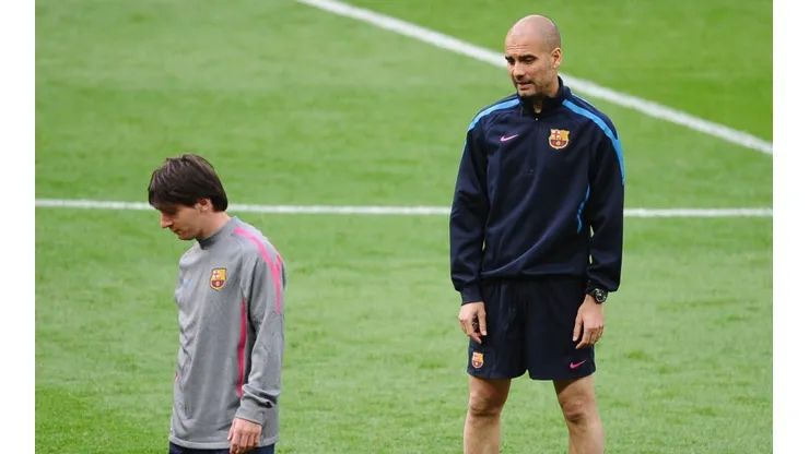 Pep Guardiola y Lionel Messi, FC Barcelona (Foto: GettyImages)