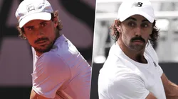 Guido Pella vs. Jordan Thompson. (Fotos: Getty Images).