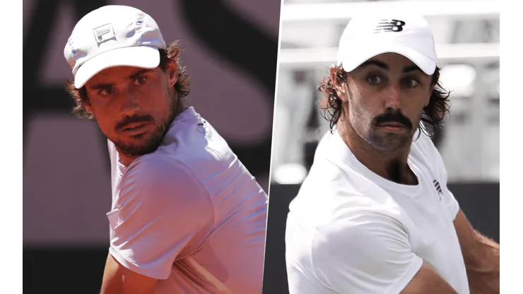 Guido Pella vs. Jordan Thompson. (Fotos: Getty Images).