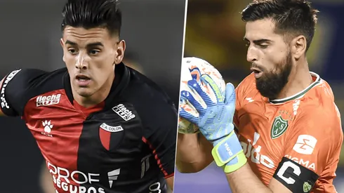 Colón, con Alexis Castro, y Sarmiento, con Manuel Vicentini, se enfrentarán por la Liga Profesional. (Fotos: Getty).