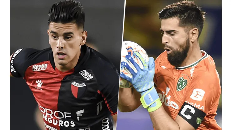 Colón, con Alexis Castro, y Sarmiento, con Manuel Vicentini, se enfrentarán por la Liga Profesional. (Fotos: Getty).