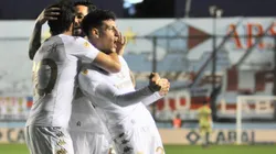 El festejo de los jugadores de Racing.