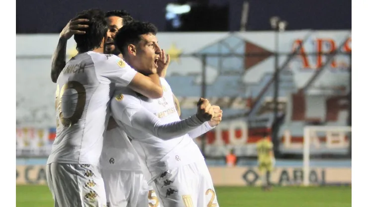 El festejo de los jugadores de Racing.