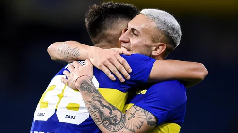 El festejo de Vázquez en el gol del triunfo.