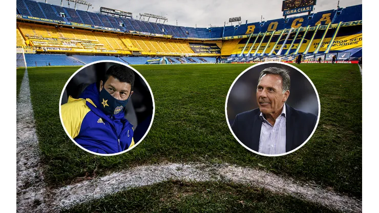 Banderas para Russo y Battaglia en La Bombonera.