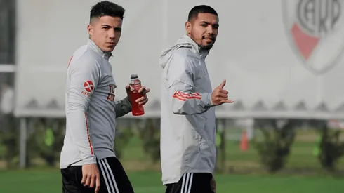 Enzo Fernández y David Martínez, River Plate (Foto: River vía Twitter)