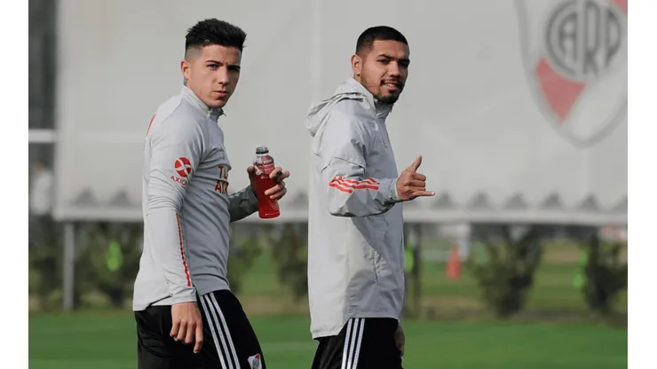 Enzo Fernández y David Martínez, River Plate (Foto: River vía Twitter)