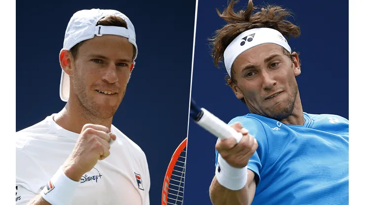 Diego Schwartzman vs. Casper Ruud por el Masters 1000 de Cincinnati (Foto: Getty Images).