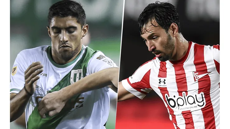 Banfield, con Juan Álvarez, y Estudiantes, con Juan Sánchez Miño, se enfrentan por la Liga Profesional. (Fotos: Getty).
