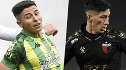 Aldosivi, con Gastón Lodico, y Colón, con Rodrigo Aliendro, se enfrentan por la Liga Profesional. (Fotos: Getty).