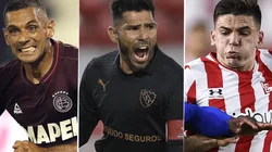 José Sand, Silvio Romero y Manuel Castro, el podio de goleadores de la Liga Profesional antes de la fecha 7. (Fotos: Getty).