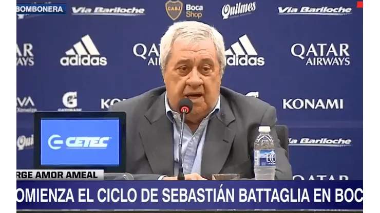 Jorge Amor Ameal en conferencia de prensa.