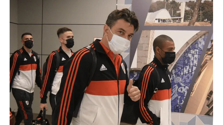 River ya está en Brasil para buscar el paso a semis de la Libertadores