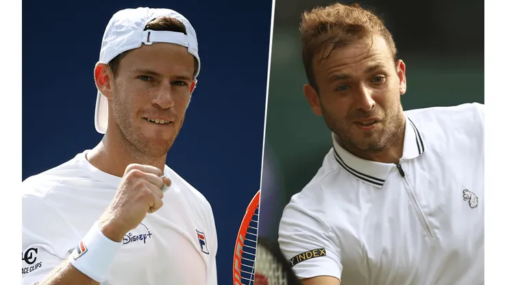 Diego Schwartzman vs. Daniel Evans. (Fotos: Getty Images).
