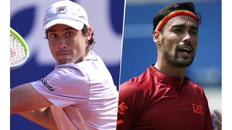 Guido Pella vs. Fabio Fognini. (Fotos: Getty Images).