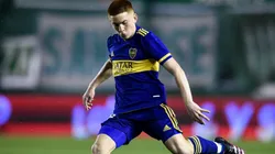 Valentín Barco durante un partido de Boca.