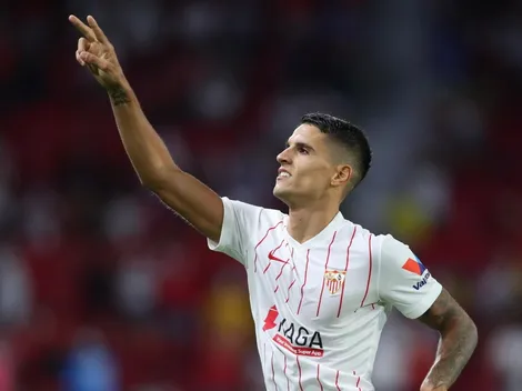 Lamela erró solo 3 pases en su debut en Sevilla