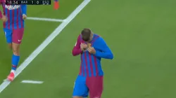La celebración de Gerard Piqué.