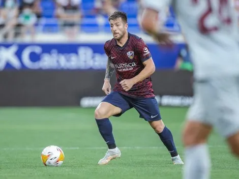 Buffarini fue el jugador que más duelos ganó en su debut oficial en Huesca