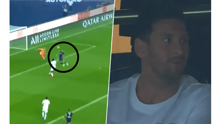 El gol de Icardi y la reacción de Messi.