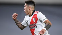 Enzo Fernández festejando el 1-0 parcial.