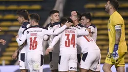 El festejo de los jugadores de Independiente.