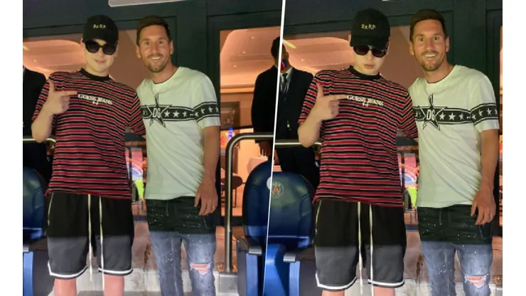 Tarde soñada: Bizarrap fue a ver al PSG y se sacó una foto con Messi