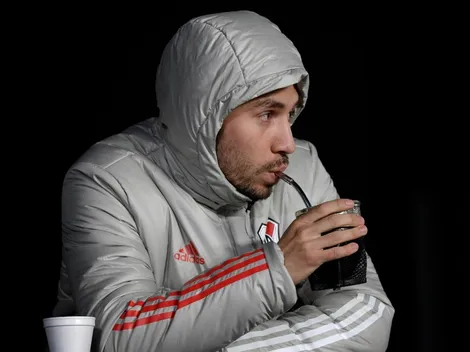 Duele en River: la última foto de Montiel antes de viajar a Sevilla