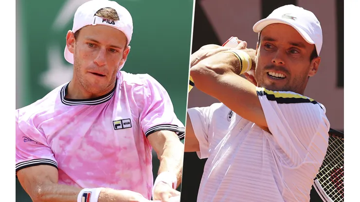 Diego Schwartzman vs. Roberto Bautista Agut. (Fotos: Getty Images).