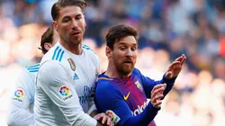 Sergio Ramos y Lionel Messi, El Clásico (Foto: Getty Images)
