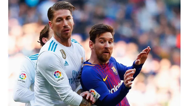 Sergio Ramos y Lionel Messi, El Clásico (Foto: Getty Images)