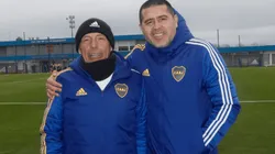 Miguel Ángel Russo y Juan Román Riquelme, Boca Juniors (Foto: Boca vía Twitter)