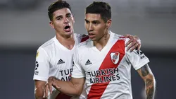 Gonzalo Montiel festejando un gol en River.