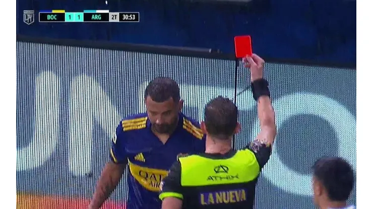 La tarjeta roja para Edwin Cardona.