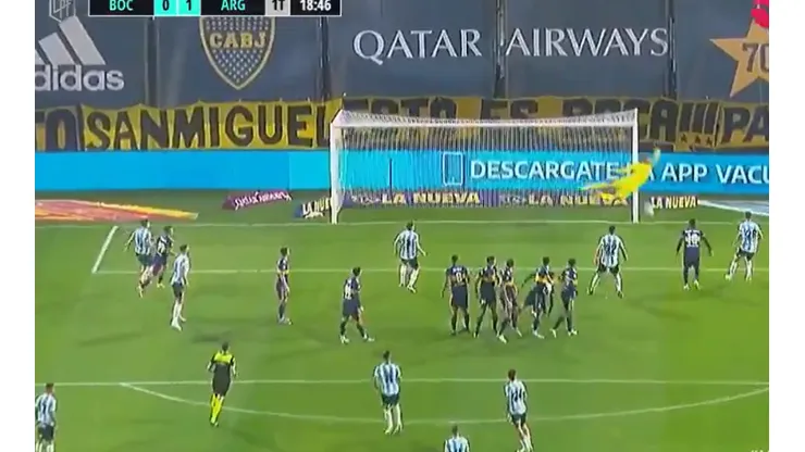 Romero le ganó la espalda a Fabra y puso el 1 a 0 de Argentinos