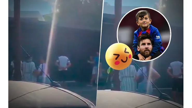 Thiago Messi hizo reír a todos los fanáticos (Foto: GettyImages)