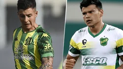Aldosivi, con Gastón Lodico, y Defensa y Justicia, con Walter Bou, se enfrentan en la Liga Profesional. (Fotos: Getty Images).