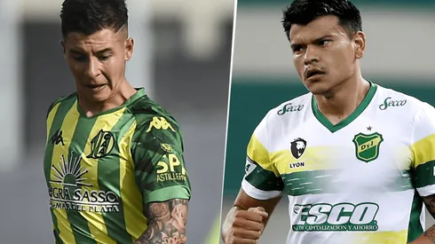 Aldosivi, con Gastón Lodico, y Defensa y Justicia, con Walter Bou, se enfrentan en la Liga Profesional. (Fotos: Getty Images).