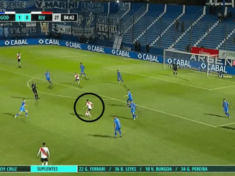 Video: en el peor momento de River, Álvarez armó una gran jugada y metió un golazo