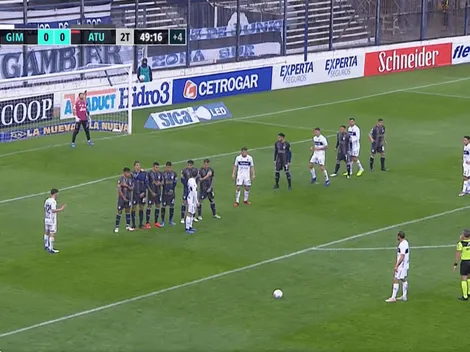 Video: Alemán y un golazo agónico de tiro libre para que delire todo Gimnasia