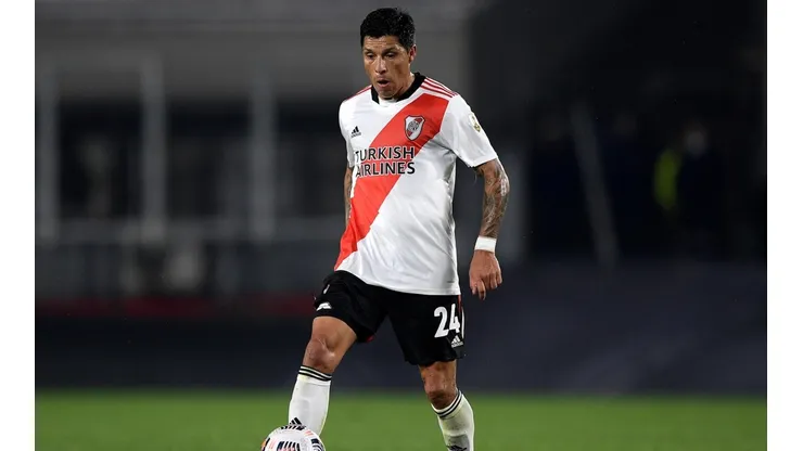 Enzo Pérez fue silbado por los allegados de Godoy Cruz siendo ex jugador del club