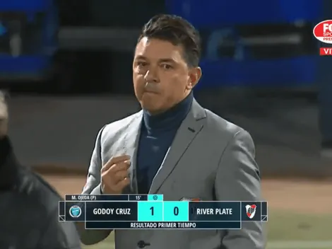 Video: la cara de Gallardo cuando terminó el primer tiempo de River