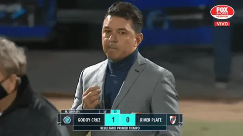 Marcelo Gallardo, poco conforme con el rendimiento del equipo.