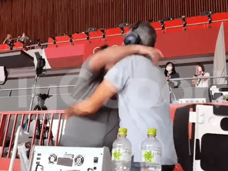 A llorar: una cámara captó a Montesano y Conte en el momento de la victoria de Argentina