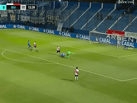 Una mala salida de Armani provocó un penal que terminó en gol de Godoy Cruz