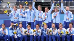 Las Leonas se colgaron la medalla plateada en Tokio 2020 (Foto: Getty Images)