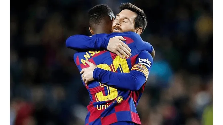 Ansu Fati despidió a Messi.