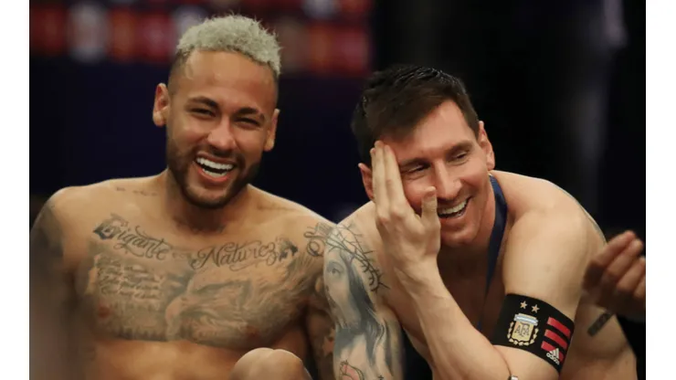 Neymar y Messi después de la final de la Copa América (Foto: Goal vía Twitter)