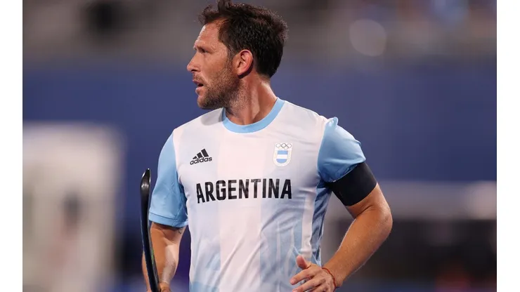 Pedro Ibarra, el abanderado de Argentina en la ceremonia de clausura de Tokio 2020. (Foto: Getty Images).