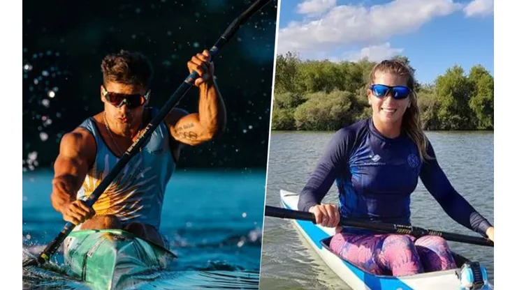 Rubén Rézola y Brenda Rojas compiten en canotaje en Tokio 2020. (Fotos: Instagram @rubenrezola y @breen_rojass).